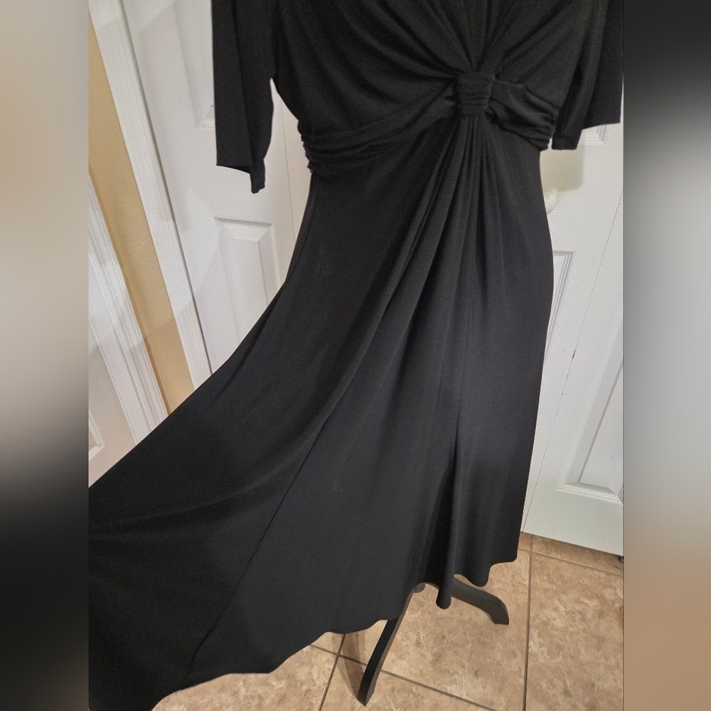 Jones New York Black Knot-Front Midi Dress - Picture 6 of 11